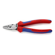 KNIPEX Pinza per capicorda lucidata con manicotti multicomponente, 180mm, per capicorda 0,25 - 16mm²