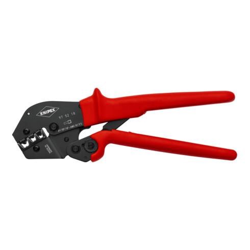 KNIPEX Pinza per capicorda per impiego a due mani, rivestita in plastica, antiscivolo e brunita 250mm