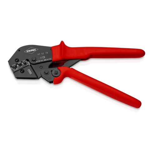 KNIPEX Pinza per capicorda per impiego a due mani, rivestita in plastica, antiscivolo e brunita 250mm