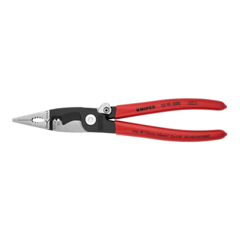 KNIPEX Pinza per installazioni elettriche 13 91 200 bonderizzata nera, 200mm