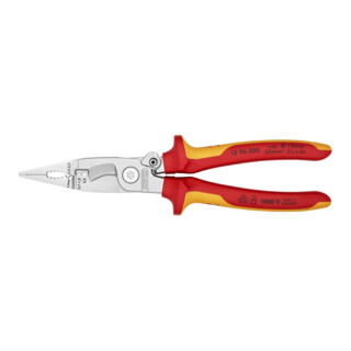 KNIPEX Pinza per installazioni elettriche 13 96 200 cromata VDE, 200mm