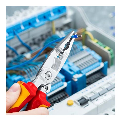 KNIPEX Pinza per installazioni elettriche 13 96 200 cromata VDE, 200mm