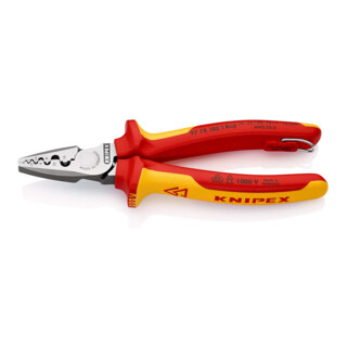 KNIPEX Pinza per serrare terminali a bussola 97 78 180 T BK, VDE 180mm