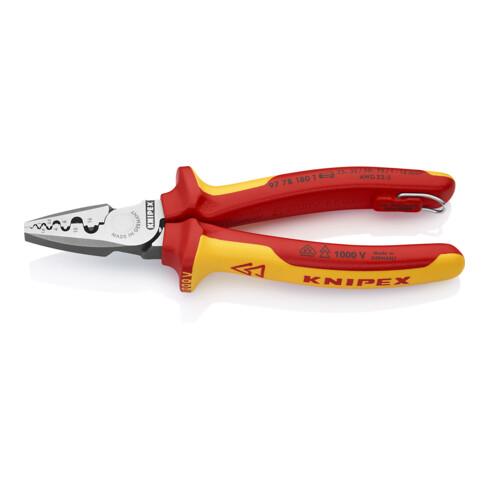 KNIPEX Pinza per serrare terminali a bussola 97 78 180 T, VDE 180mm