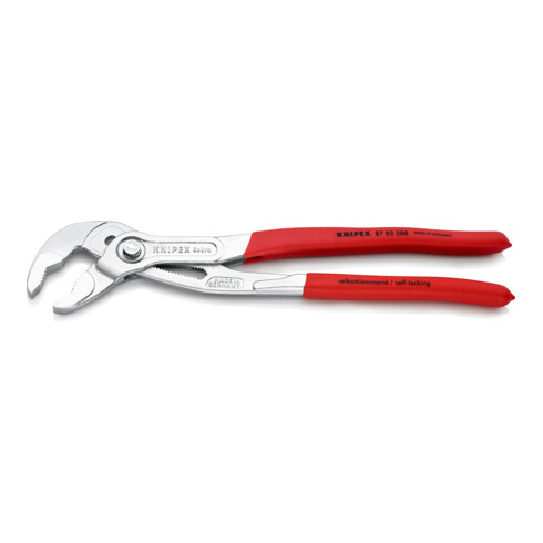 KNIPEX Pinza regolabile di nuova generazione per tubi e dadi Cobra® 87 03 300 cromata, 300mm