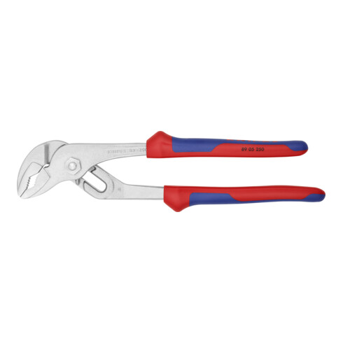 KNIPEX Pinza regolabile per tubi e dadi 89 05 250 con scanalatura di guida fresate, cromata, 250mm