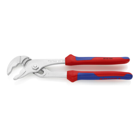 KNIPEX Pinza regolabile per tubi e dadi 89 05 250 con scanalatura di guida fresate, cromata, 250mm