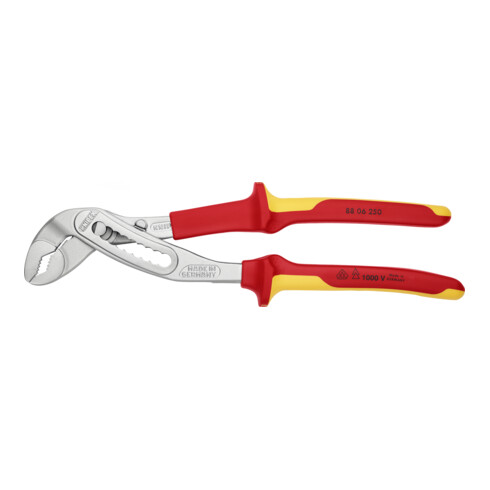 KNIPEX Pinza regolabile per tubi e dadi Alligator® cromata VDE, isolata per immersione
