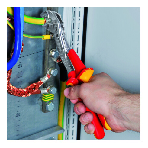 KNIPEX Pinza regolabile per tubi e dadi Alligator® cromata VDE, isolata per immersione