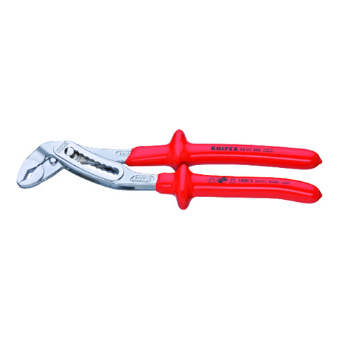 KNIPEX Pinza regolabile per tubi e dadi Alligator® 88 07 300 cromata VDE, 300mm