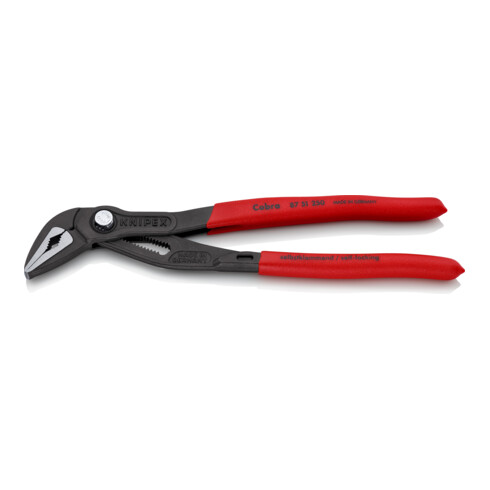 KNIPEX Pinza regolabile per tubi e dadi Cobra® ES extra-sottile 87 51 250, bonderizzata grigia, 250mm