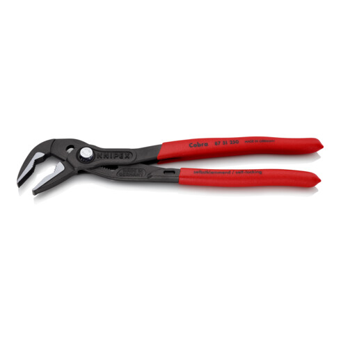 KNIPEX Pinza regolabile per tubi e dadi Cobra® ES extra-sottile 87 51 250, bonderizzata grigia, 250mm