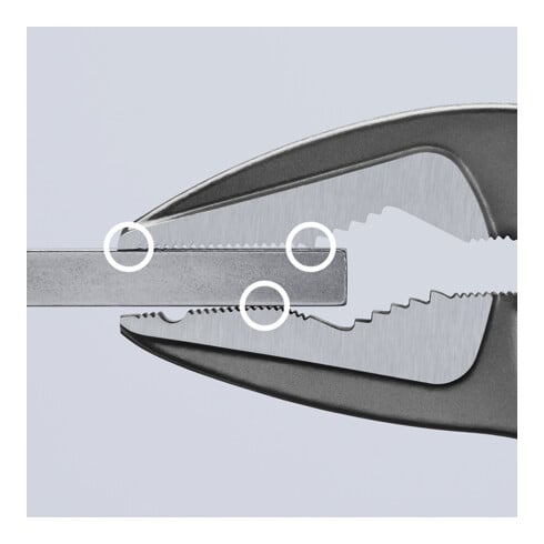 KNIPEX Pinza regolabile per tubi e dadi Cobra® ES extra-sottile 87 51 250, bonderizzata grigia, 250mm
