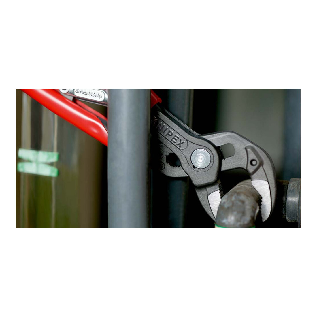 KNIPEX Pinza regolabile per tubi e dadi SmartGrip® 85 01 250 con regolazione automatica, bonderizzata grigia, 250mm