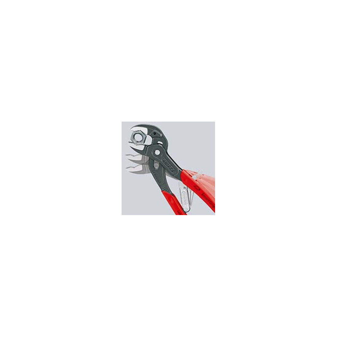 KNIPEX Pinza regolabile per tubi e dadi SmartGrip® 85 01 250 con regolazione automatica, bonderizzata grigia, 250mm