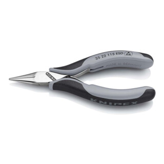 KNIPEX Pinza ESD, 115mm, con ganasce tonde e piatte