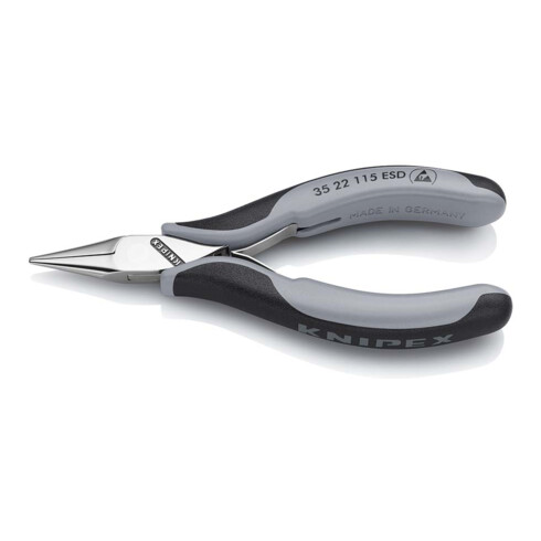 KNIPEX Pinza ESD, 115mm, con ganasce tonde e piatte