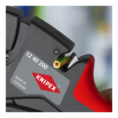 KNIPEX Pinza spelafili 12 40 200 autoregolante, 200mm