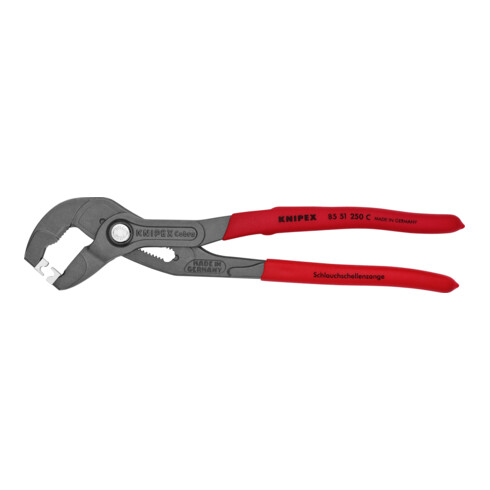 KNIPEX Pinza stringitubo per morsetti a scatto 85 51 250 C, bonderizzata grigia, 250mm