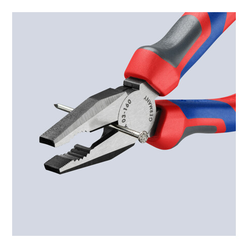 KNIPEX Pinza universale nera bonderizzata lucida, con rivestimenti multicomponente