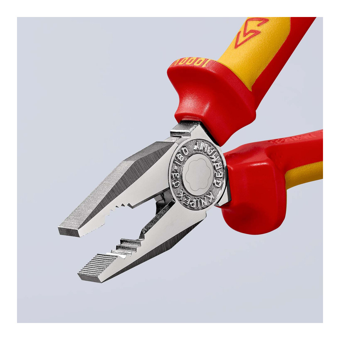 KNIPEX Pinza universale cromata, isolata con rivestimenti in multicomponente VDE
