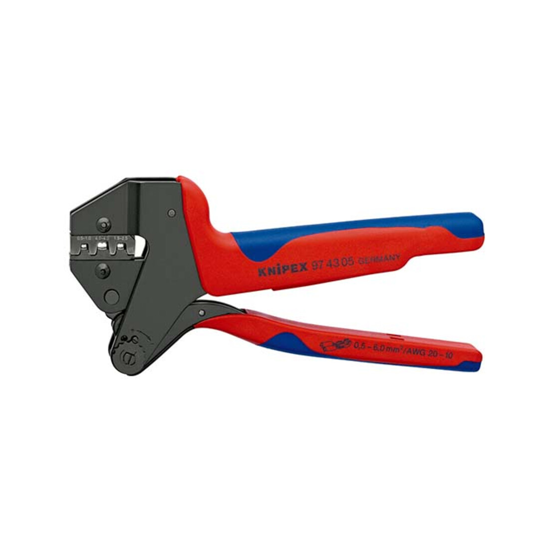 KNIPEX Pinza universale 97 43 05 per terminali intercambiabili, brunita, 200mm