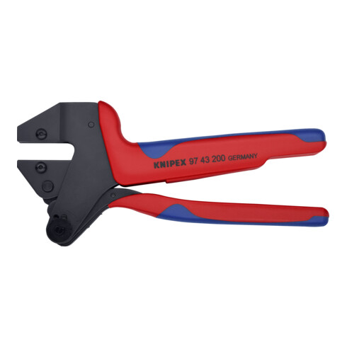 KNIPEX Pinza universale 97 43 200 A per terminali intercambiabili, brunita, 200mm