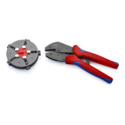 KNIPEX Pinza universale per terminali MultiCrimp® 97 33 02, con caricatore, brunita, 250mm