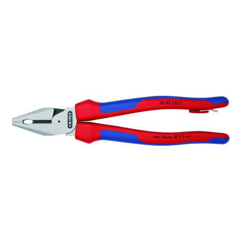 KNIPEX Pinza universale tipo forte 02 02 225 T con occhiello di fissaggio, nera bonderizzata 225mm
