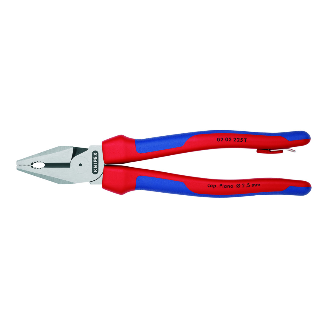 KNIPEX Pinza universale tipo forte 02 02 225 T con occhiello di fissaggio, nera bonderizzata 225mm