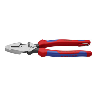 KNIPEX Pinza universale tipo forte "Lineman's Pliers" con anello di fissaggio e tiracavo articolazione, 240mm