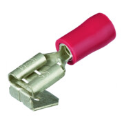 KNIPEX platte steekhulzen met vertakking geïsoleerd 6,3x0,8 mm² voor kabel 0,5-1,0 mm² AWG 20-17 rood