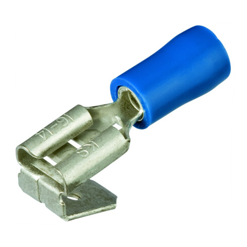 KNIPEX platte steekhulzen met vertakking geïsoleerd 6,3x0,8 mm² voor kabel 1,5-2,5 mm² AWG 15-13 blauw