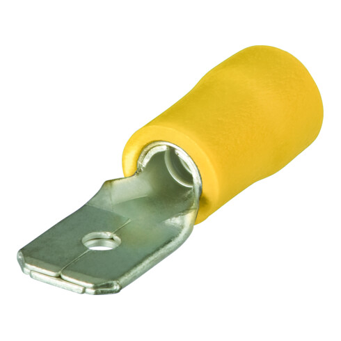 KNIPEX platte stekker geïsoleerd 6,3x0,8 mm² voor kabel 4,0-6,0 mm² AWG 11-10 geel