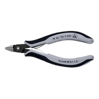 Knipex Präzisions-Elektronik-Seitenschneider 125mm ESD