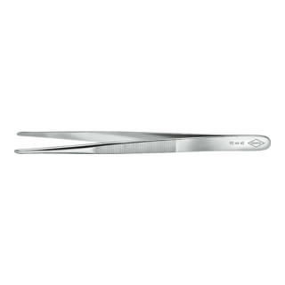 Knipex Präzisions-Pinzette stumpfe Form vernickelt 140mm kreuzgezahnte Griffflächen