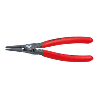 Knipex Präzisions-Sicherungsringzange grau atramentiert mit rutschhemmendem Kunststoff überzogen 140mm Wellen-Ø 3-10mm mit Überdehnungsschutz
