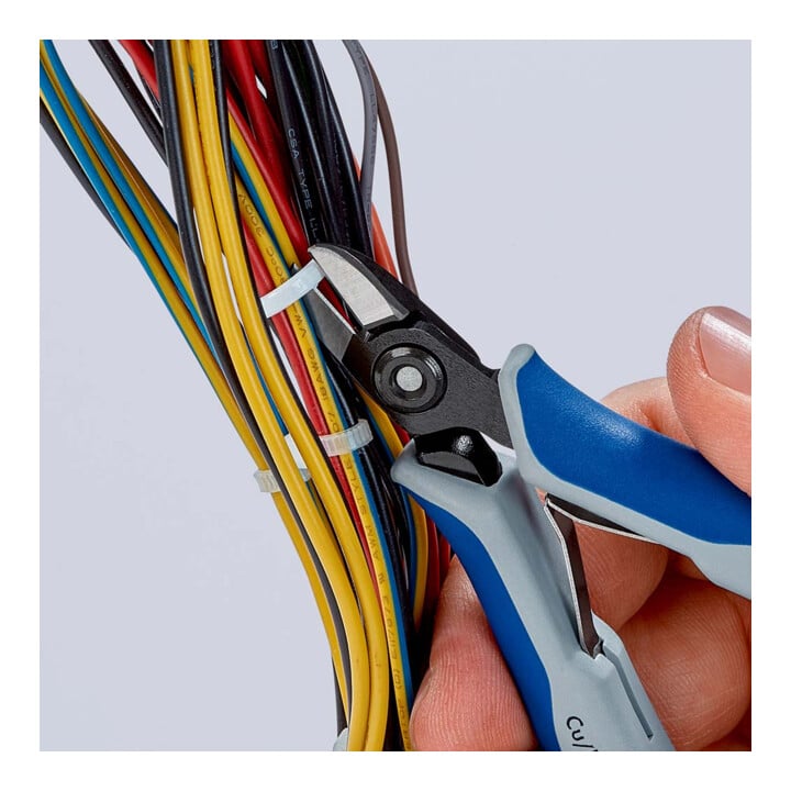KNIPEX Precisie elektro Zijsnijders met meer-component hulzen gebruineerd 125 mm
