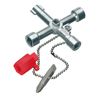 Knipex Schaltschrank-Schlüssel für gängige Schränke und Absperrsysteme 76mm