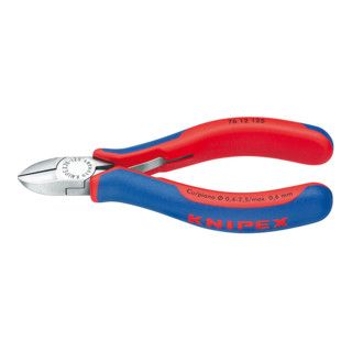 Knipex Seitenschneider schwarz atramentiert mit Mehrkomponenten-Hülle 125mm mit Facette
