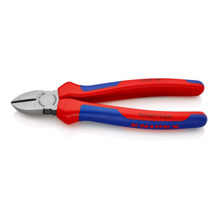 Knipex Seitenschneider schwarz atramentiert poliert mit Mehrkomponenten-Hüllen