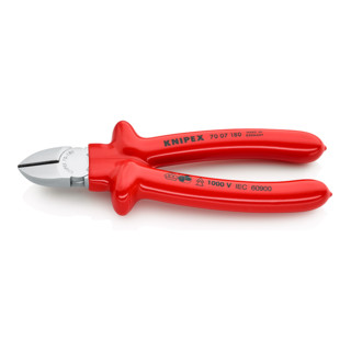Knipex Seitenschneider verchromt tauchisoliert 180mm VDE-geprüft