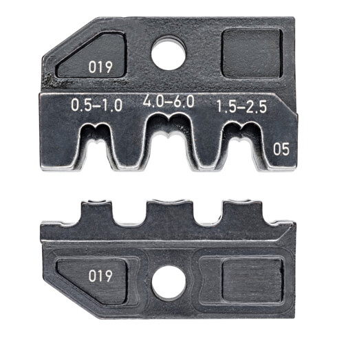 KNIPEX Set di matrici di crimpaggio 97 49 05 per connettori aperti non isolati 4,8 + 6,3mm