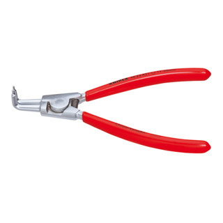 Knipex Sicherungsringzange verchromt mit Kunststoff überzogen 140mm Wellendurchmesser 10-25mm 90° gewinkelt