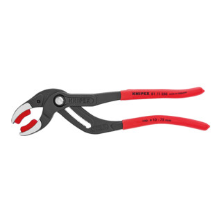 Knipex Siphon- und Connectorenzange für Siphons, Kunststoffrohre und Connectoren 250 mm Kunststoffbacken