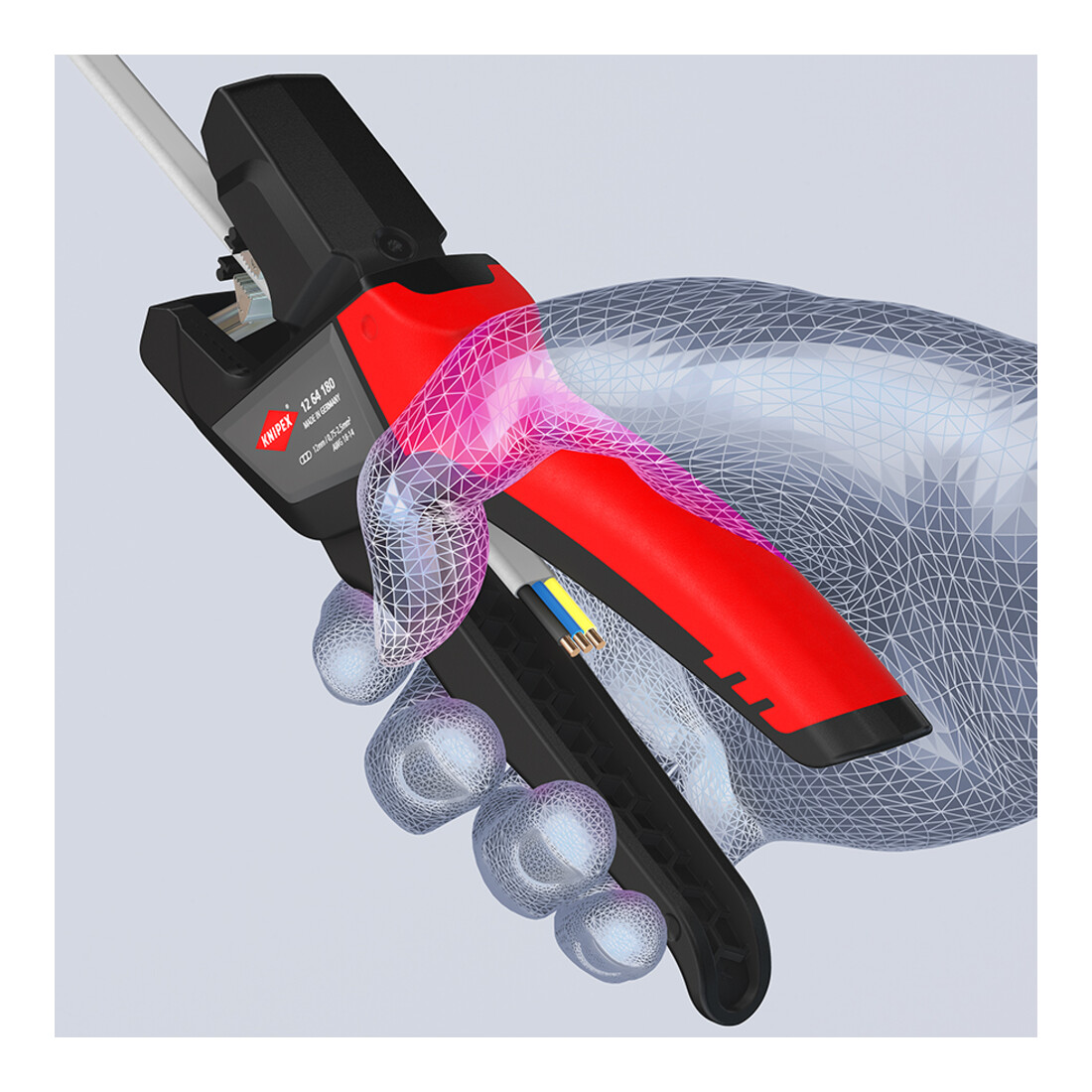 KNIPEX Spelafili automatico per cavi piatti 0,75-2,5mm² 180mm