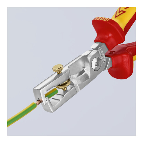KNIPEX Spelafili con cesoia per cavi StriX® 13 66 180 T cromata, VDE 180mm