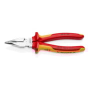 KNIPEX 08 26 185 Spitz-Kombizange isoliert mit Mehrkomponenten-Hüllen, VDE-geprüft verchromt 185 mm
