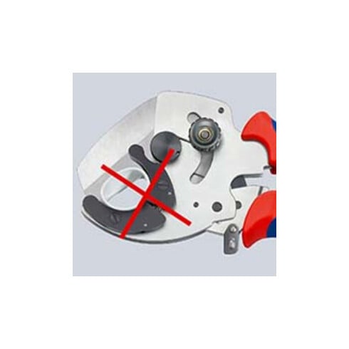 KNIPEX Tagliatubo 90 25 40 per tubi compositi in plastica, zincato, 210mm