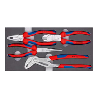 KNIPEX tangenset ''Basic Chrome'' in schuimrubberen inleg